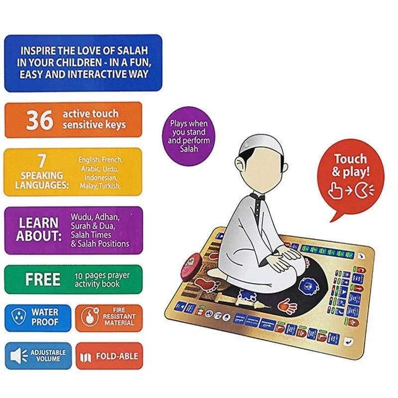 Electronic Kids Educational Prayer Mat for Muslims