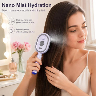Electric Spray Air Cushion Massage Comb – Hydrating Hair & Scalp Care Brush