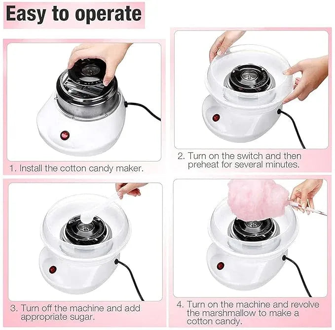 Cloud Mini Cotton Candy Maker – Compact Electric Cotton Candy Machine