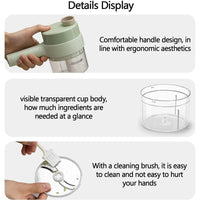 Food Chopper Handheld – Cordless Electric Garlic Press &amp; Food Chopper
