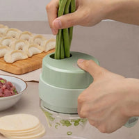 Food Chopper Handheld – Cordless Electric Garlic Press &amp; Food Chopper