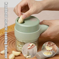 Food Chopper Handheld – Cordless Electric Garlic Press &amp; Food Chopper