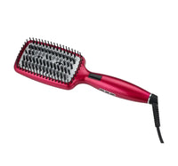 Digital Hair Straightener Brush 50W OMH4103, LCD Display, Smooth and Easy To Use Design, Ceramic Coated Plate, 60 minutes Auto Shut Off purple